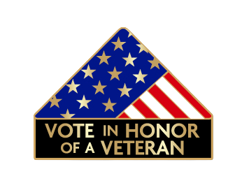 Vote in Honor of a Veteran Pin